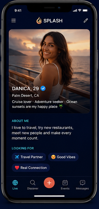 SPLASH app — Create Your Profile